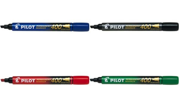 PILOT Permanent-Marker 400, Keilspi tze, schwarz (5054385)