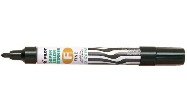 PILOT Permanent-Marker SUPER COLOR FINE, Rundspitze, schwarz (5040146)