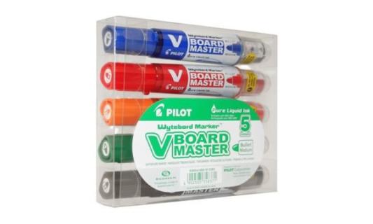 PILOT Whiteboard-Marker V BOARD MAS TER, Rundspitze, 5er Etui (5054295)