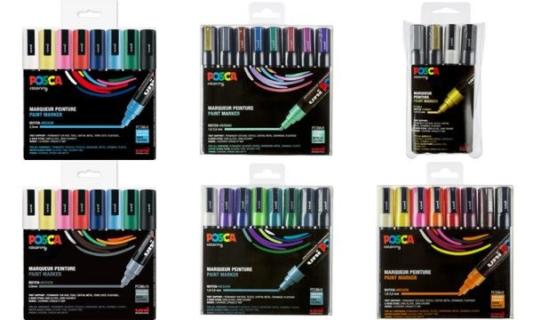 POSCA Pigmentmarker PC-5M, 8er Box, kalte Farben (5664263)