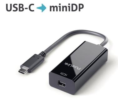 Adapter USB-C auf mini DisplayPort, schwarz, 0,10 m, iSerie,