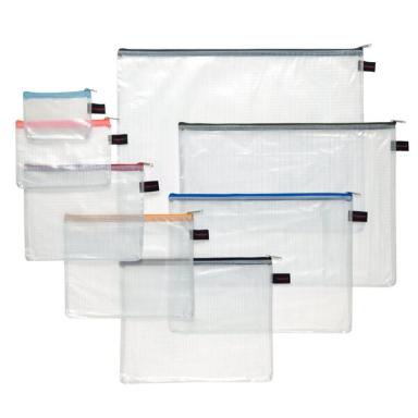 PVC-Sammelbeutel transparent 6er Set B4/A4/B5/A5/B6/A6 transparent mit