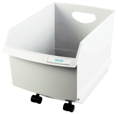 Papier Container LOGO Drive 25l, grau, ohne Rollen u. Deckel