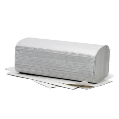 Papierhandtücher 1-lagig, 25 x 23 cm, V-Falz, Recycling natur, 41 g/m² | 5.000 Blatt/Karton