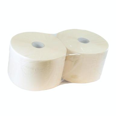 Papierhandtücher Putztuchrolle Außenabrollung 2-lagig, E-Tissue beige, perforiert 1000 Blatt/Rolle | 2 Rollen passend für Spender ||70318||, ||70319||, ||72213||