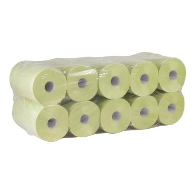 Papierhandtücher Rollenhandtücher Außenabrollung 2-lagig, Recycling grün, 70 m, endlos | 10 Rollen<br>passend für Spender: Leihspender Apura