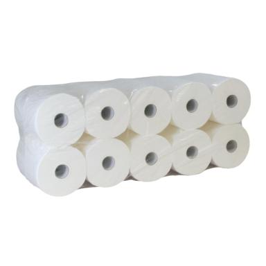 Papierhandtücher Rollenhandtücher Außenabrollung 3-lagig, Zellulose weiß, 65 m | 10 Rollen <br>passend für Spender 70310