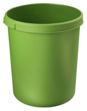 Papierkorb 30 Liter, rund, grün, mit 2 Griffmulden, extra stabil
