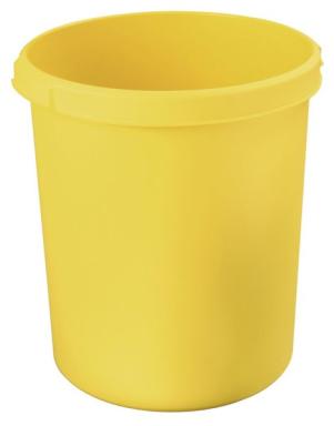 Papierkorb KLASSIK gelb 30 Liter Griffrand und Griffmulden