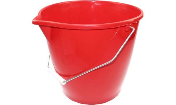 Peggy Perfect Eimer mit Stahlbügel, 12 Liter, rot (6422096)