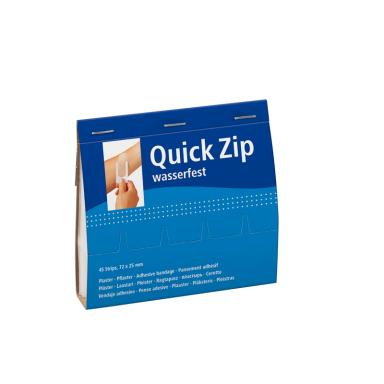Pflaster-Nachfüllpackung 45 Strips | wasserfest für Pflasterspender QuickZip, Pflastergröße: 72 x 25 mm