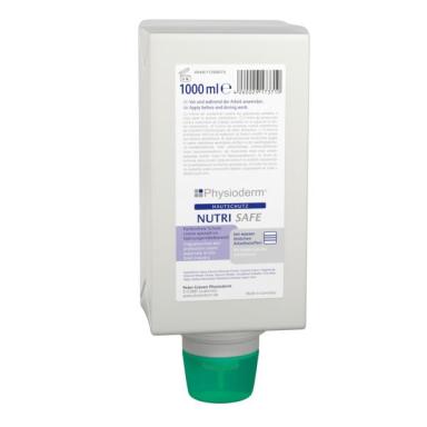 Physioderm® NUTRI SAFE | 1000 ml Varioflasche<br>Hautschutzcreme beim Umgang mit wasserlöslichen Arbeitstoffen, speziell im Nahrungsmittelbereich, passende Spender (70481, 70412, 70414)
