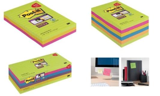 Post-it Haftnotizen Super Sticky No tes, liniert, 101x152 mm (9000694)