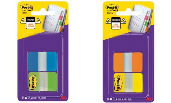 Post-it Haftstreifen Index Strong, 25,4 x 38,1 mm, 2-farbig (9082922)