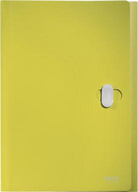Projektmappe Recycle, DIN A4, PP, gelb 5 Fächer, für ca. 250 Blatt (80g/qm),