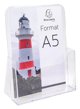 Prospekthalter A5 glasklar, 1 Fach hochformat, aus einem Guss gefertigt