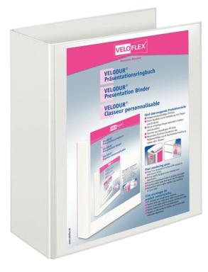 Präsentationsringbuch Velodur A4 2-Ring 60mm Ringdurchmesser weiß
