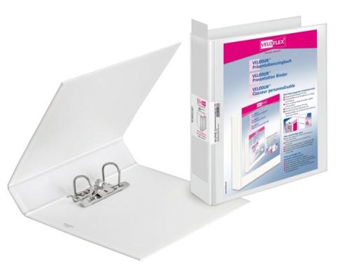 Präsentationsringbuch Velodur A4 ws 2-Ring 40mm Ringd. Hebelmechanik