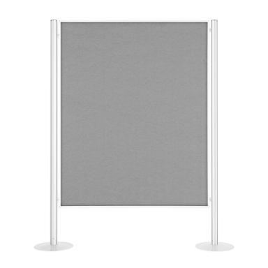 Präsentationswandset Filz grau Stationär, 134,5x180cm