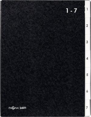 Pultordner 1-7 Hartpappe schwarz 