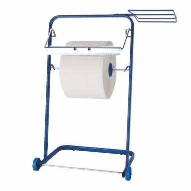 Putztuchrollen-Bodenständer | mit Müllsackhalterung für 120-Liter-Müllsäcke für Putztuchrollen bis 38 cm Breite