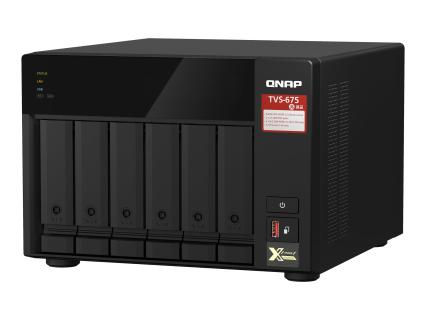 QNAP TVS-675-8G 6-bay NAS KX-U6580 8C/8T 2.5GHz 8GB 6xSATA 6Gb/s bays 2xM.2 NVM