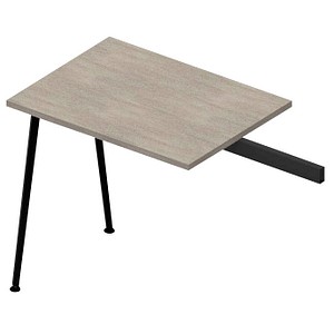 Quadrifoglio Anbautisch X3 beton rechteckig 80,0 x 60,0 x 75,0 cm