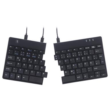R-GO TOOLS Split Tastatur DE-Layout schwarz