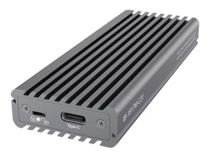 RAIDSONIC ICY BOX IB-1817M-C31 Externes Gehaeuse fuer M.2 NVMe SSD mit USB3.1 T