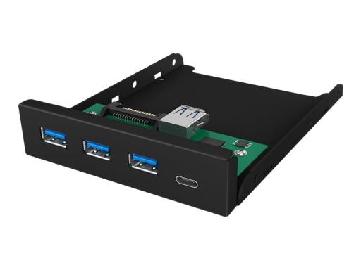 RAIDSONIC Icy Box IB-HUB1418-i3 Frontpanel mit USB 3.0 Type-C und Type-A Hub