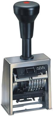 REINER SCT Reiner Paginierstempel B6, Schrifthöhe: 4,5 mm aus Metall, hochglanz