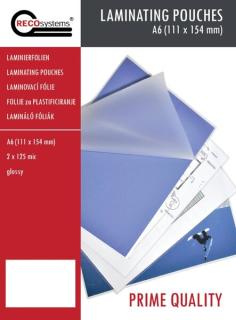 Laminierfolien 154x111mm, A6 Stärke: 2 x 125 mic, glänzend