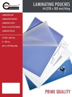 Laminierfolien A4, Abheftrand Format: 228x303 mm
