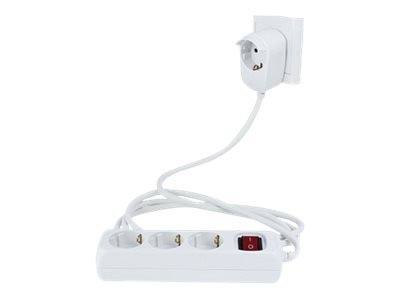 REV RITTER REV Steckdosenleiste Powersplit 2m 3+1-fach mit Schalter weiss (0012