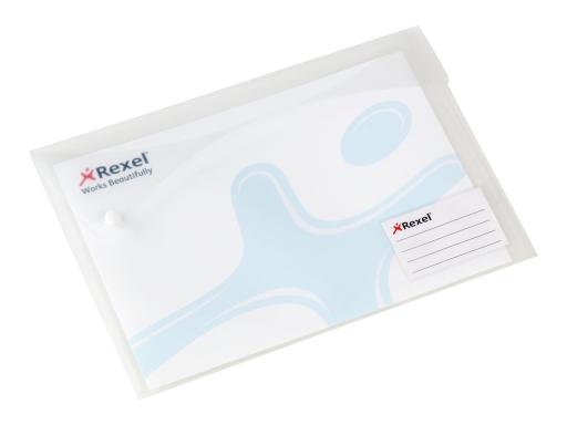 REXEL Dokumentenmappe Xtra Folder, DIN A4, weiß transluzent, aus Kunststoff, Dr