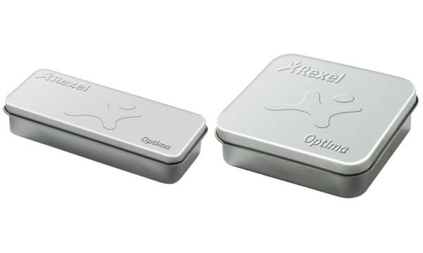 REXEL Heftklammern Optima 26-6, verzinkt Inhalt: 3.750 Stück in Blechbox (21024
