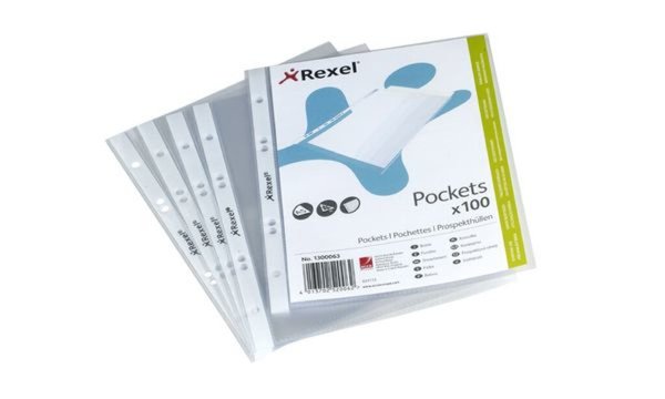 REXEL Prospekthülle Top Quality, A5, PP, glasklar, 0,08 mm oben offen, Lochung: