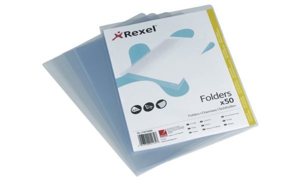 REXEL Sichthülle A4 PP - glasklar(50) - 210 x 297 mm (A4) - Transparent - Polyp