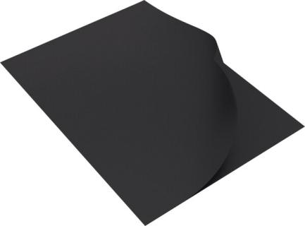Rückwand A4 ledergenarbt schwarz 250g