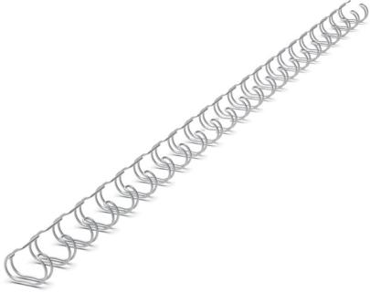 Binderücken Renz Ring Wire 2:1 6,9 mm für 45 Blatt silber