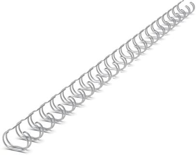 Binderücken Renz Ring Wire 2:1 8,0 mm für 60 Blatt silber
