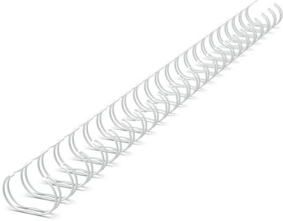 Binderücken Renz Ring Wire 2:1 12,7 mm für 105 Blatt weiß