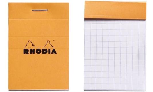 RHODIA Notizblock No. 10, DIN A8, k ariert, orange (8017079)