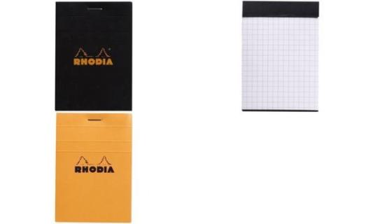 RHODIA Notizblock No. 11, DIN A7, k ariert, orange (8017001)
