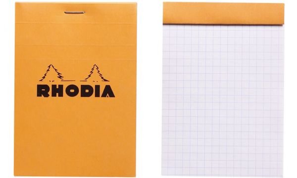 RHODIA Notizblock No. 12, 85 x 120 mm, kariert, orange (8017088)