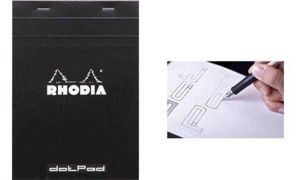 RHODIA Notizblock dotPad, DIN A5, gepunktet, schwarz (8017084)