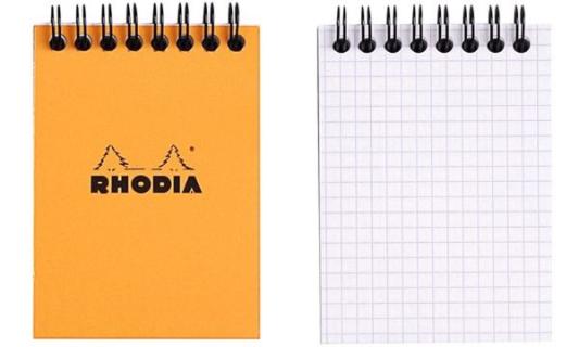 RHODIA Spiralnotizblock No. 11, DIN A7, kariert, orange (8017003)