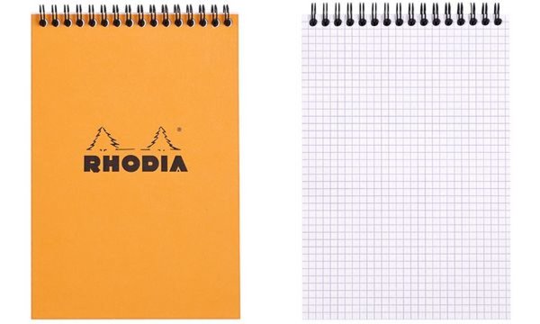 RHODIA Spiralnotizblock No. 16, DIN A5, kariert, orange (8017032)