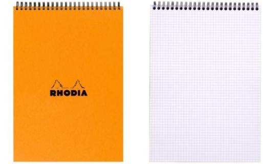 RHODIA Spiralnotizblock No. 18, DIN A4, kariert, orange (8017036)