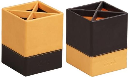 RHODIA Stifteköcher, aus Kunstleder , schwarz (8017065)
